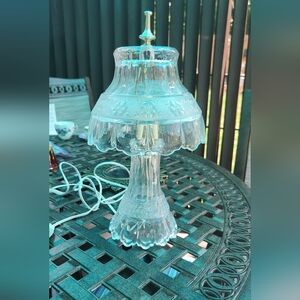 Vintage Anna Hutte Bleikristall Lead Crystal Glass Lamp/Boudoir Electric Lamp